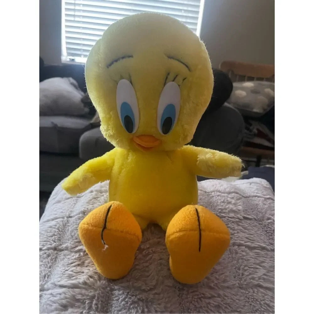 Warner Bros Kids Yellow Polyester Fiber Looney Tunes Tweety Bird Plush Toy